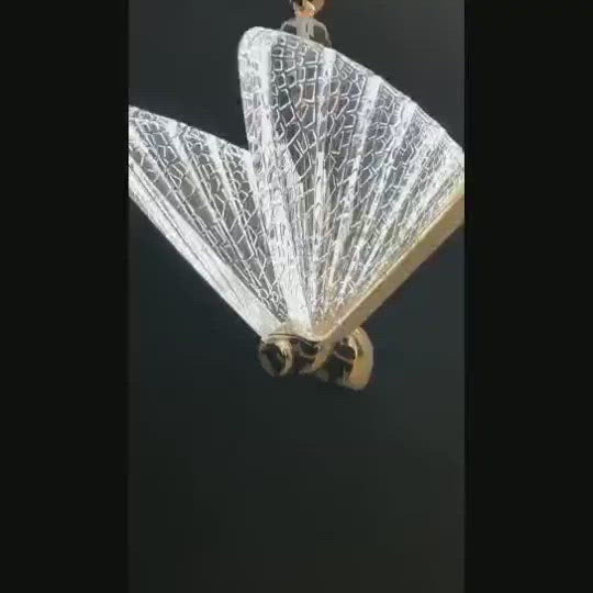 Golden Butterfly Pendant Light: Chandelier For Home, Hanging Light